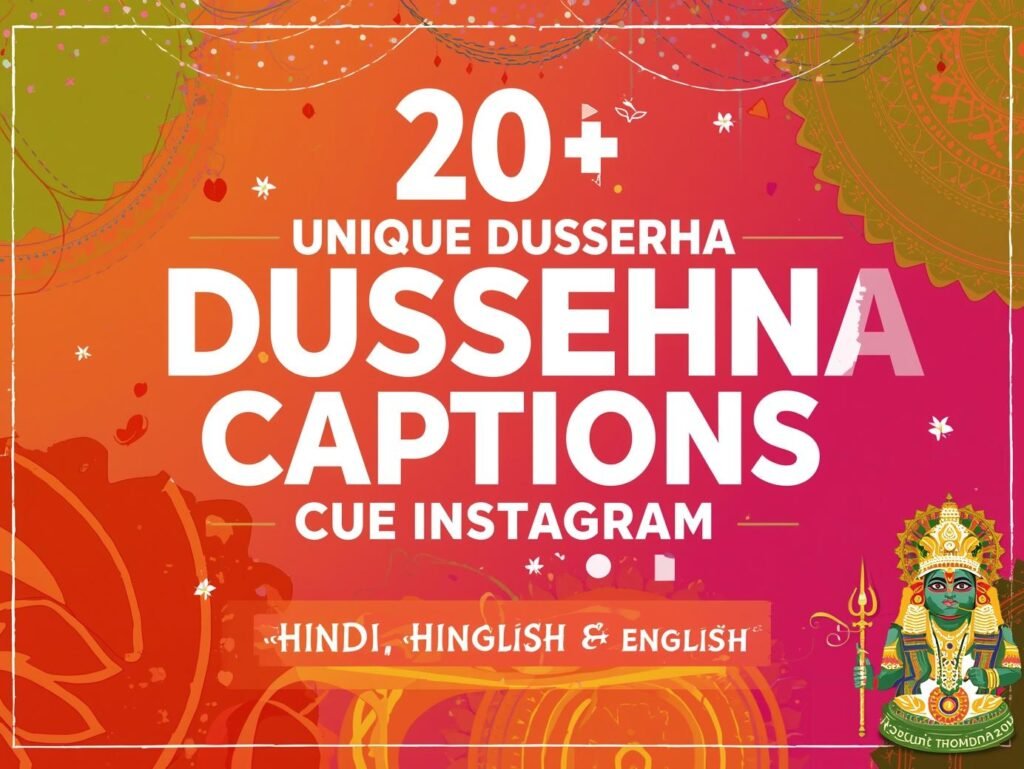 Get 50+ Dussehra captions for Instagram in Hindi, Hinglish & English. Share festive vibes, positivity, and victory of good over evil this Vijayadashami! 🌸🏹